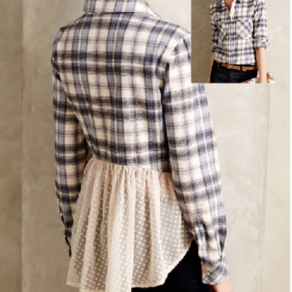 Anthropologie Tops - Anthropolgie Plaid Shirt HOLDING HORSES size M